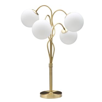Mauro Ferretti L&aacute;mpara de mesa de metal dorado con 4 bolas de vidrio &oslash; cm 53x74