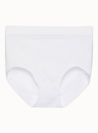 Miiyu Womens Textured high-waist classic Hipster Panties Nylon