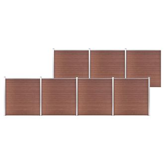 vidaXL Valla De Jard&iacute;n De Wpc Marr&oacute;n 1218x186 Cm Vidaxl