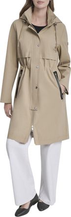 DKNY Cinch Waist Rain Jacket
