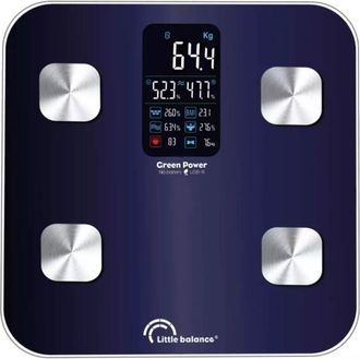 Little Balance B&aacute;scula De Composici&oacute;n Corporal Conectada 180 Kg/100 G Azul - 8661 - Little Balance