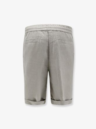 Brunello Cucinelli Mens Bermuda Shorts Linen Grey