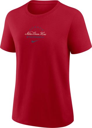 Nike 2026 All-Star Game Two-Hit Ring The Bell Nike Womens MLB T-Shirt in Red | 01K96DLASG-KPA