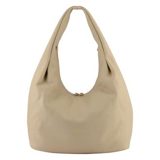 Pourchet Tassen, Dames, Beige, ONE Size, Leer, Arche Crossbody Tas