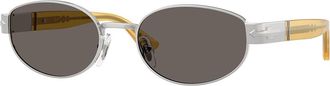 Persol PO1024S 518/B1 Mens Sunglasses Silver Size 56
