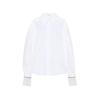 Brunello Cucinelli Puff-sleeve Button-down Shirt