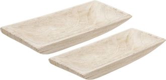 Sagebrook Home Set Of 2 Wood Rectangular Tray