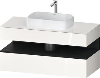 Duravit Duravit - Qatego Consola Mueble Bajo Lavabo, 1 Extra&iacute;ble, 1 Caj&oacute;n
