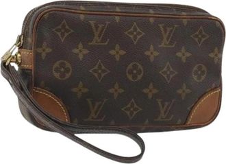 Louis Vuitton Pre-owned Monogram Clutch Bag - Dames - Vintage Tassen - Bruin - ONE Size - Vintage