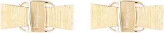 Ferragamo Golden Bow Stud Earrings