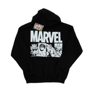 MARVEL Heren Comics Action Tegels Hoodie (Zwart)