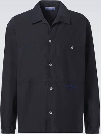 Stone Island Camicia Marina in canvas di cotone