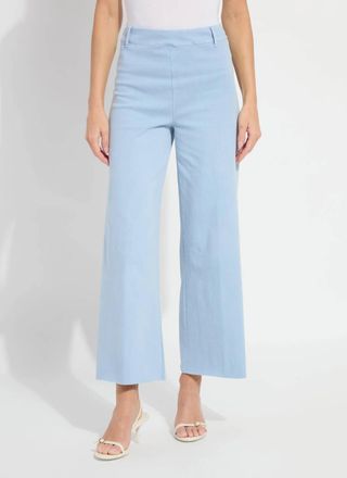 Lyss&eacute; Erin Wide Leg Denim Jeans In Antique Wash Chalk Blue