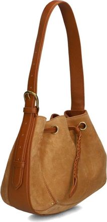 Jerome Dreyfuss Andy S Schoudertas - Dames - Schoudertassen - Bruin - ONE Size - Su&egrave;de - Tassen