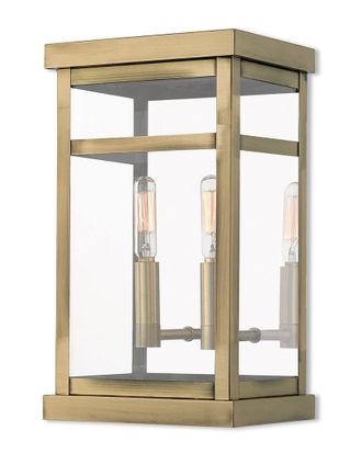 Livex Lighting Livex Hopewell 2 Light AB Outdoor Wall Lantern