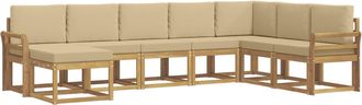 vidaXL Conjunto De Sof&aacute;s De Exterior 8 Uds. Y Beige Vidaxl
