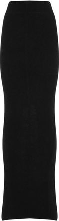 Rick Owens Black Alpaca Pillar Skirt