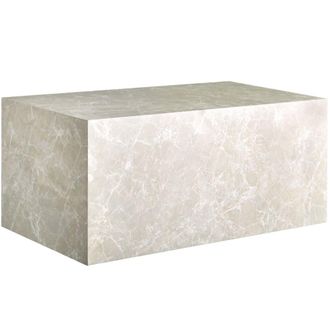 TecTake Mesa de centro, MDF aspecto travertino, carga 45 kg, 90x50x40 cm, gris