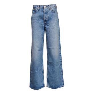A Gold E Wide Jeans, female, Blue, Size: W28 Wide Jeans