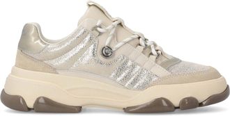 Pinko Platinum Suede Athena 01 Sneakers