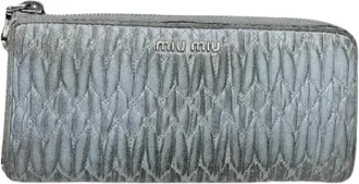 Miu Miu Pre-owned Wallets, female, Blue, Size: ONE SIZE Pre-owned Leather Wallet