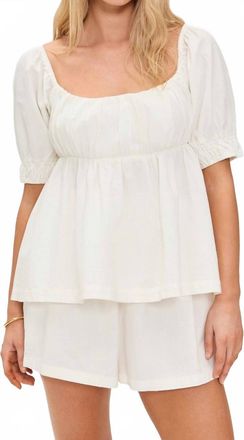 Free People Donnie Short Set In Optic White