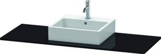 Duravit Consola Duravit Xsquare 16x1400x550mm Con Recorte Central En Negro De Alto Brillo