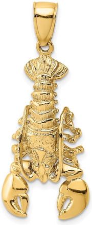 Diamond2Deal 10k Yellow Gold 2-D Moveable Lobster Charm