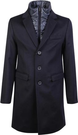 Herno Afneembare Bib Coat - Heren - Mantel - Blauw - 5XL - Jassen