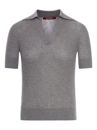 Max Mara Uberta ribbed sweater - women - Wool/Silk - L - Grey