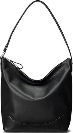 Lauren Ralph Lauren Leather Large Tasha Bucket Bag Shoulder Womens Handbags Black