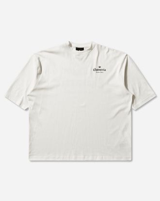 adidas Men s Willy Chavarria Logo Shortsleeve T-Shirt Off White