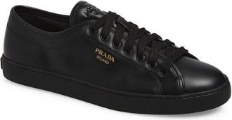 Prada Smooth Sneaker in Nero at Nordstrom, Size 10.5Us