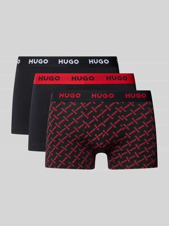 HUGO BOSS Trunks aus Baumwoll-Mix im 3er-Pack in Black, Gr&ouml;&szlig;e XXL