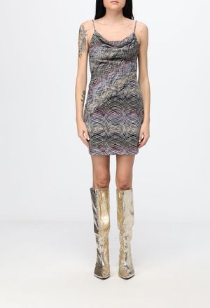 Missoni Mini abito a tubino a zig zag multicolor con spalline sottili