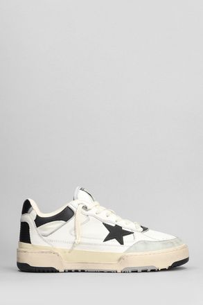 Golden Goose Forty 2 Sneakers In White Leather And Fabric