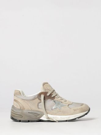 Golden Goose Dad Leather and Mesh Sneakers with Worn-Out Effect