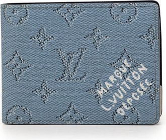 Louis Vuitton Blue Leather Wallet (Bi-Fold) (Pre-Owned)