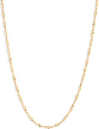 Nordstrom Rope Chain Necklace in Gold at Nordstrom