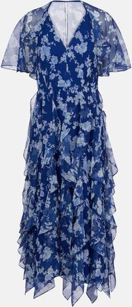 Carolina Herrera Abito midi in chiffon con stampa