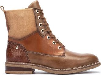 Pikolinos Veterschoen - Groen Olijf - Dames - Veterlaarzen - Groen - 36 EU - Leer - Schoenen