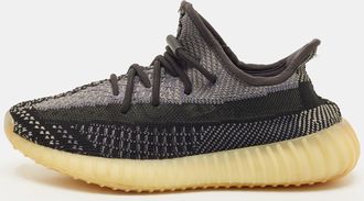adidas Boost 350 V2 Size 38 Black/Grey Knit Fabric Low Top Sneakers