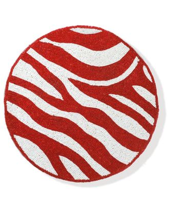 Tiramisu Safari Scarlet Beaded Charger