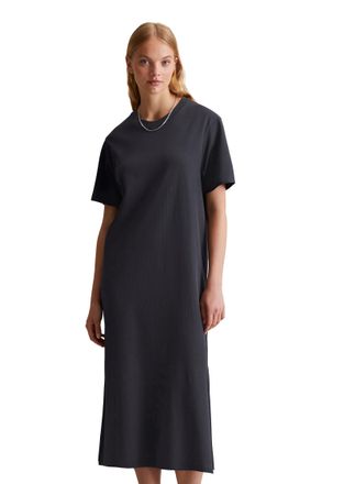 Marc O'Polo Denim Jerseykleid MARC OPOLO DENIM, Damen, Gr. XL, N-Gr, blau (blau depths), Jersey, Obermaterial: 100% Baumwolle, relaxed fit ca. Mitte Wade, Rundhals, Kle