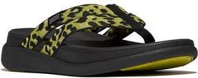 FitFlop F-Mode Go Leopard Web Strap Flip Flop in Lemongrass Mix at Nordstrom Rack, Size 10