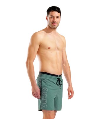 Arena Badeshorts ARENA M ARENA ELASTIC BAND BEACH BOXER, Herren, Gr. M, N-Gr, sage, Obermaterial: 100% Nylon, Badehosen Badeshorts