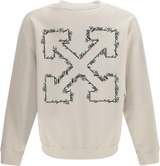 Off-white Mens Beige Cotton Sweatshirt Clothing