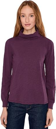 Mod-o-doc Long Sleeve Turtle Neck T-Shirts Womens Clothing Elderberry : LG (US 12-14)
