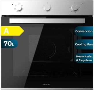 Cecotec Cecotec - Horno Integrable Multifunci&oacute;n 70l Bolero Hexa M236000 Line Time. 2800w, 6 Funciones, Temporizador, Steam Base Xxl, Steam Assist, Steam Easyc