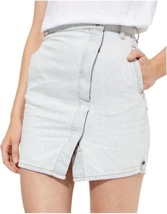 One Teaspoon Society Mini Denim Rok - Dames - Spijkerrokken - Blauw - W24 - Denim - Rokken
